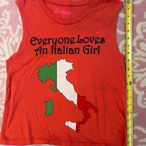 Red Italian Girl Tank Top